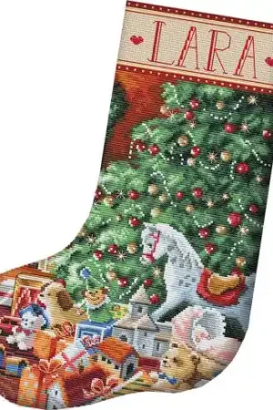 Soddisfatti O Rimborsati Kit calza di Natale da ricamare - Caldo Natale - Letistitch