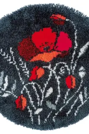 Più Venduto Kit tappeto a punto smirne - Papaveri - Vervaco