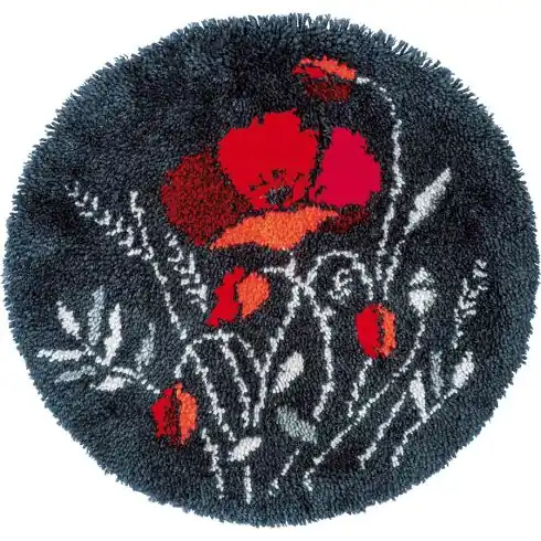 Più Venduto Kit tappeto a punto smirne - Papaveri - Vervaco