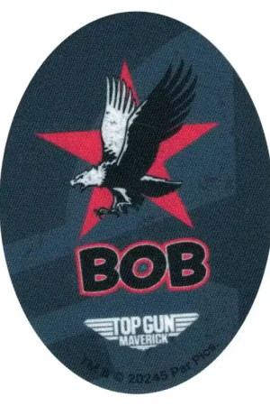 Offerta Del Giorno Patch Termoadesiva Ovale Top Gun Bob con Aquila