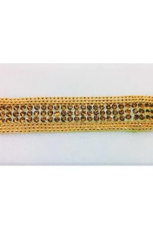 Passamaneria gioiello termoadesiva strass pezzo da 50 Cm alto 15 mm Spedizione Espresso