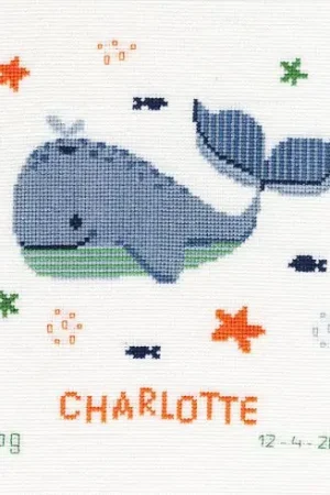 kit ricamo a punto croce - Piacere della balena - Vervaco Soddisfatti O Rimborsati