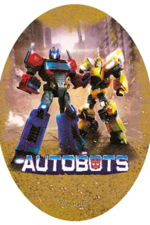 Patch Termoadesiva Ovale Transformers Autobots in Azione Ultimissimo Modello