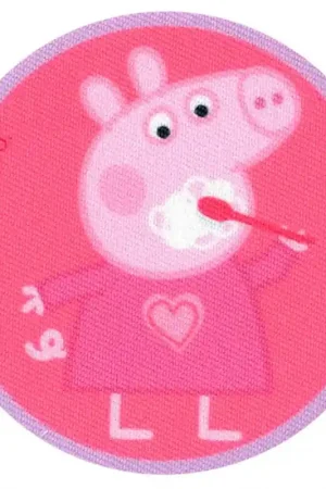Patch Termoadesiva Peppa Pig che si Lava i Denti Nuova Collezione