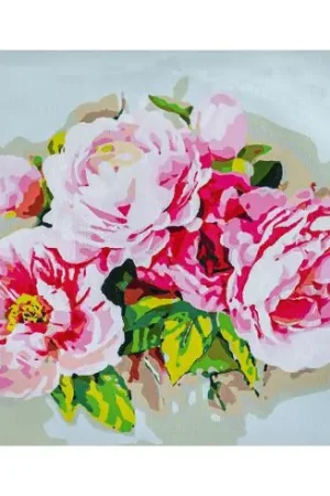 Spedizione Gratuita Kit di pittura per numero - Mazzo di peonie - Lanarte