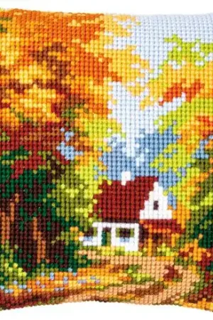 Saldi Kit cuscino fori grossi - Casa nella foresta - Vervaco