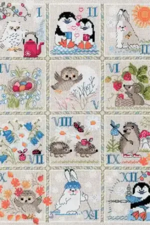 kit ricamo a punto croce - Calendario della foresta - Riolis Offerta Speciale