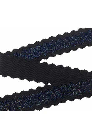 Compra Online 50 cm Passamaneria Molla Elastico Nero Perline Blu Alto Cm 5 Cinture