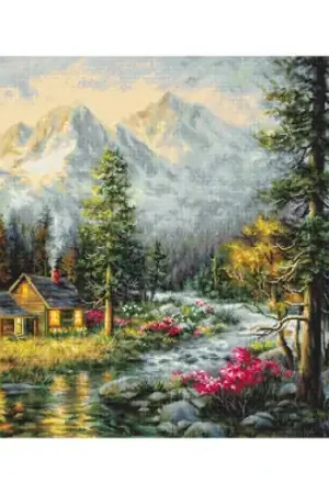 kit ricamo a punto croce - Capanna per camper - Luca-S Miglior Prezzo