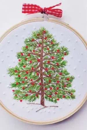 Miglior Prezzo Kit per ricamo a tamburo - Albero di Natale da ricamare - Tamar Nahir Yanai