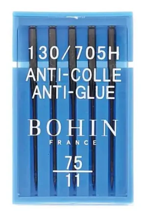 Offerta Speciale Aghi per macchine da cucire - 5 aghi per macchine anti colla - 75 mm - Bohin