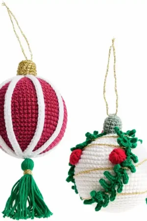 Reso Gratuito Kit all'Uncinetto Decorazioni Palline di Natale Gold - Rico Design