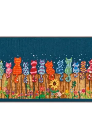 Kit Punto Croce - Gatti sulla Staccionata - Veraco Compra Online