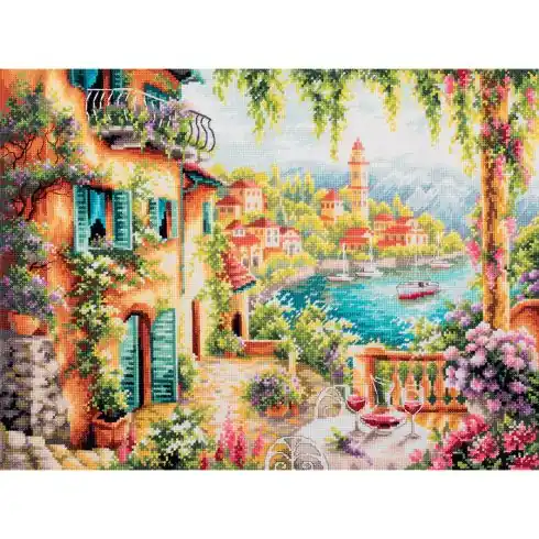 Super Prezzo kit ricamo a punto croce - Estate in Lombardia - Magic Needle