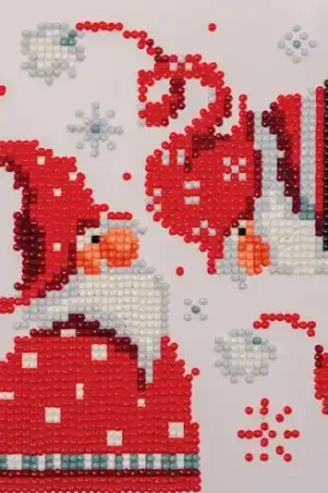 Carta con ricamo a diamante - gnomi - Vervaco Ultimissimo Modello