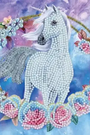 Carta con ricamo a diamante - Liocorno - Crystal Art D.I.Y Compra Oggi Stesso