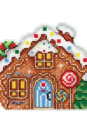 Quantità Limitata Kit di ornamenti da ricamare - Casa di pan di zenzero - MP Studia