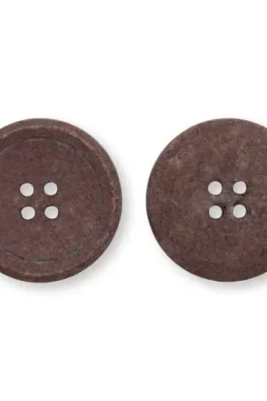Occasione Imperdibile Bottoni a 2 fori - 2 bottoni marroni - 23 mm - Prym