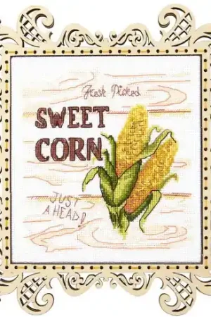 kit ricamo a punto croce - Verdure succose - Mais - Charivna Mit Spedizione Gratuita