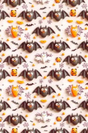 Vendita Finale Tessuto in Cotone - Halloween - Pipistrello