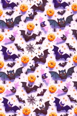 Must-Have Tessuto in Cotone - Halloween - Pipistrelli e Zucche