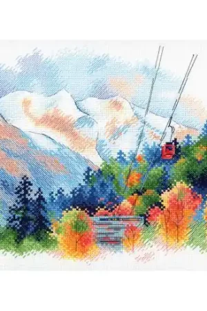 Ordina Subito kit ricamo a punto croce - Funivia in montagna - Aquarelle by MP Studia