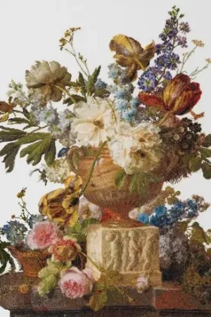 Direttamente Dal Produttore kit ricamo a punto croce - Natura morta di fiori con vaso di alabastro, 1783 - Lino - Thea Gouverneur
