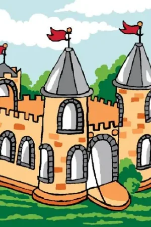 Kit di tela per bambini - Castello - Luc Créations Ordina Subito