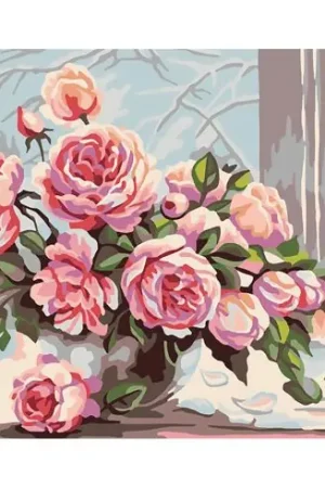 Nuovo Arrivo Canovaccio antico - Mazzo di fiori alla finestra - Collection d'Art