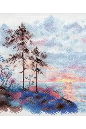 Subito Disponibile kit ricamo a punto croce - Tramonto - Aquarelle by MP Studia
