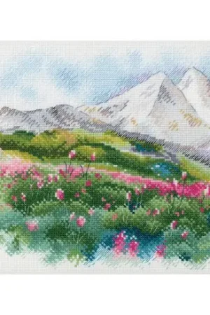 Bestseller kit ricamo a punto croce - Estate su Elbrus - Aquarelle by MP Studia