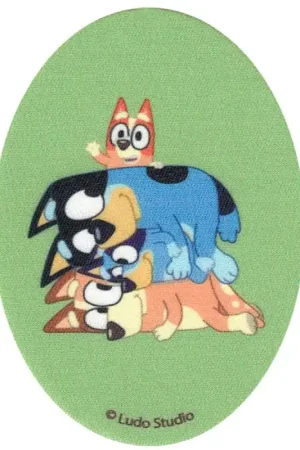 Patch Termoadesiva Famiglia Heeler sulla Montagna Divertente Bluey Solo Oggi