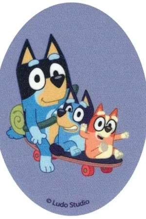 Patch Termoadesiva Famiglia Heeler su Monopattino Bluey Solo Oggi