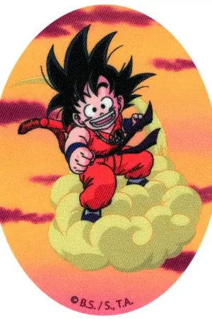 Spedito Oggi Patch Termoadesiva Goku sulla Nuvola Kinton Dragon Ball Arancione