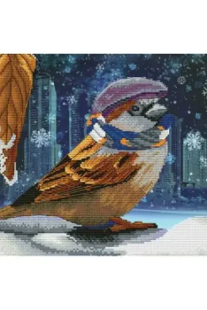 Promozione Esclusiva kit ricamo a punto croce - Piccolo uccello invernale - Nova Sloboda