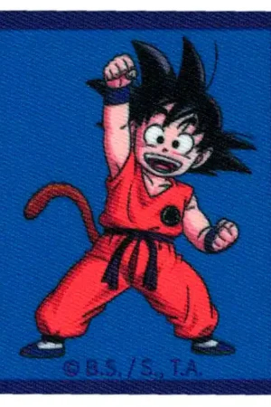 Patch Termoadesiva Goku Bambino Dragon Ball con Sfondo Blu Scuro Più Venduto