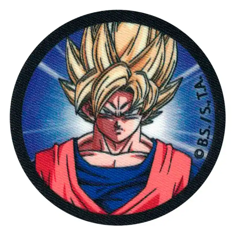 Reso Gratuito Toppa Termoadesiva- Goku Super Saiyan Dragon Ball Z con Sfondo Azzurro Chiaro