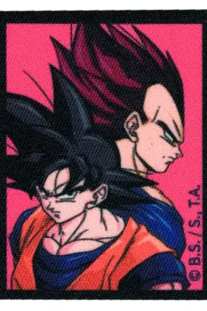 Spedizione Espresso Toppa Termoadesiva Goku e Vegeta Sfidanti- Dragon Ball Z