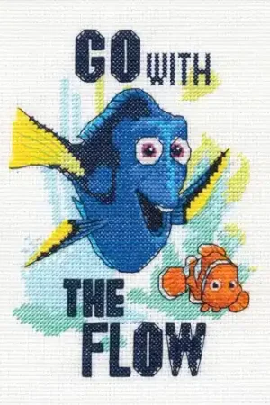 Promozione kit ricamo a punto croce - Andare con il flusso - Dimensions