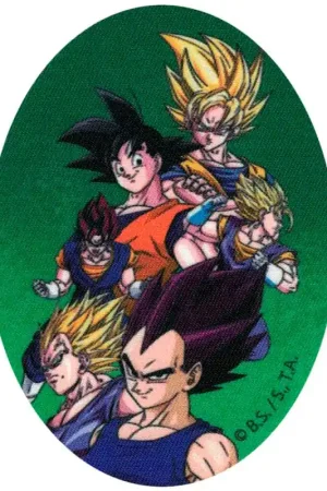 Direttamente Dal Produttore Toppa Termoadesiva Guerrieri Z Super Saiyan – Dragon Ball Z con Sfondo Verde