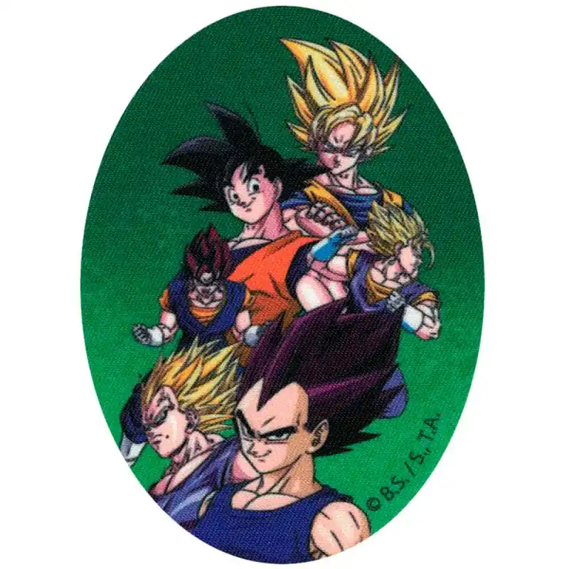 Direttamente Dal Produttore Toppa Termoadesiva Guerrieri Z Super Saiyan – Dragon Ball Z con Sfondo Verde