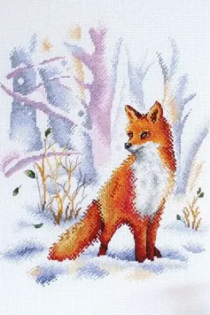 Super Prezzo kit ricamo a punto croce - La volpe nella neve - MP Studia