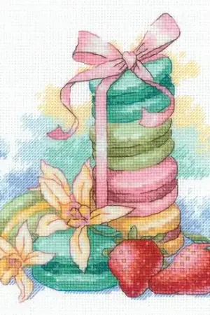 kit ricamo a punto croce - Dolci - Riolis Prezzo Conveniente