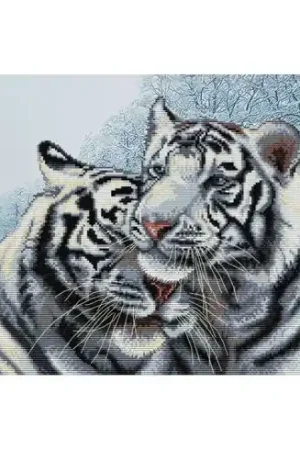 Promo Stagionale kit ricamo a punto croce - Tigri del Bengala - Nova Sloboda