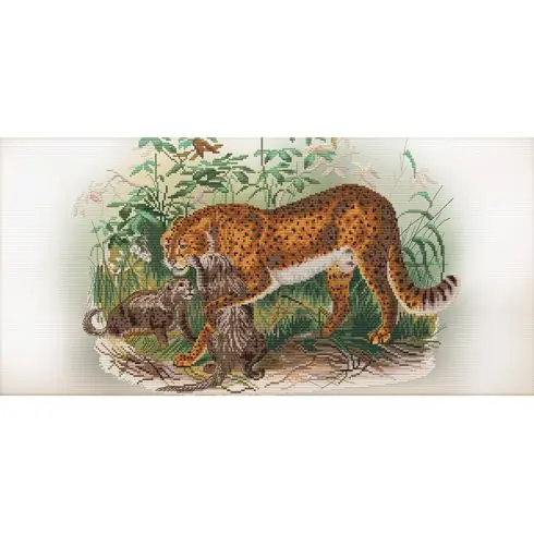 kit ricamo a punto croce - Gatti selvatici - Nova Sloboda Prezzo Di Fabbrica