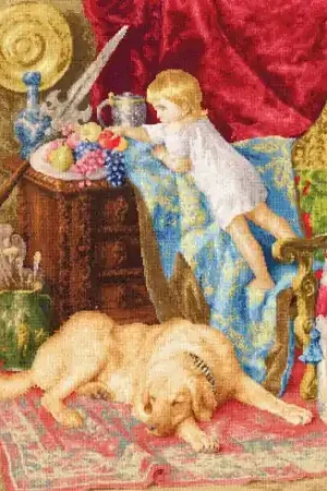 kit ricamo a punto croce - Nello studio dell'artista, 1881 - Toison d'or Prezzo Di Fabbrica