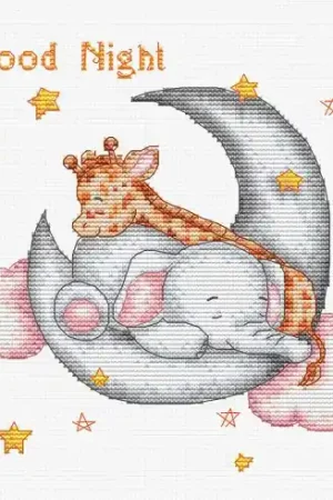 kit ricamo a punto croce - Buona notte - Luca-S Promozione