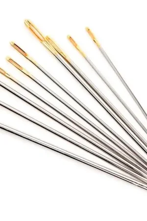 Pack di 10 Aghi da Ricamo con Occhiello Dorato - Hobby Gift Soddisfatti O Rimborsati