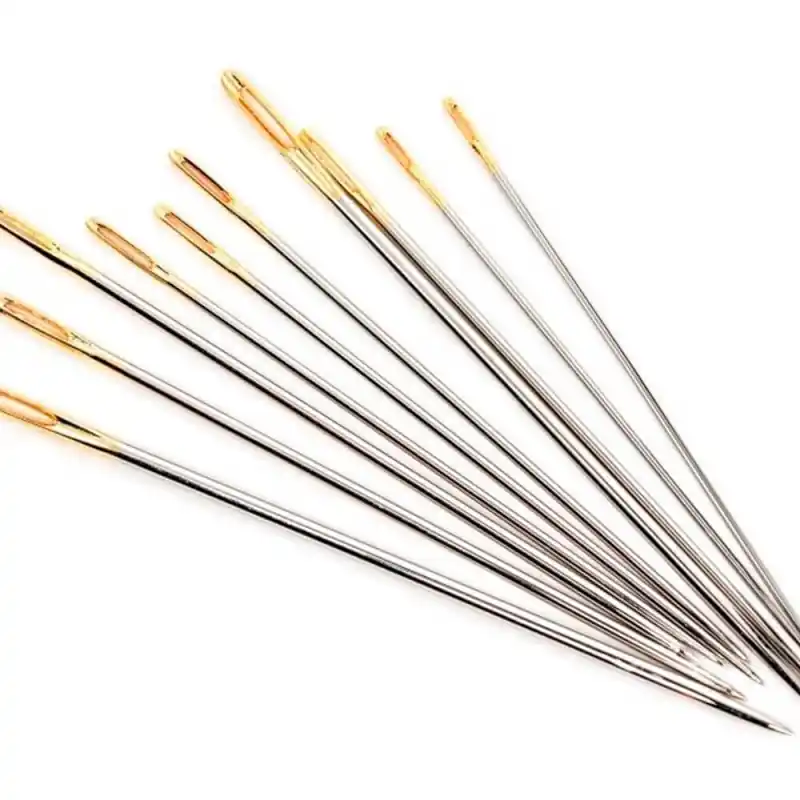 Pack di 10 Aghi da Ricamo con Occhiello Dorato - Hobby Gift Soddisfatti O Rimborsati