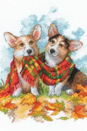 kit ricamo a punto croce - Pronto per l'autunno - Riolis Spedito Oggi